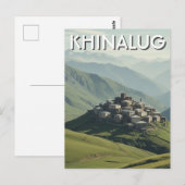 Aserbaidschan Khinalug Bergdorf Postkarte (Vorne/Hinten)