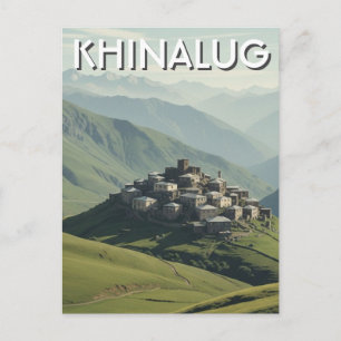 Aserbaidschan Khinalug Bergdorf Postkarte
