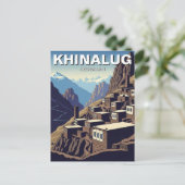 Aserbaidschan Khinalug Bergdorf Postkarte (Stehend Vorderseite)