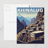 Aserbaidschan Khinalug Bergdorf Postkarte (Vorne/Hinten)