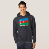Aserbaidschan mit Flagge Hoodie (Vorne ganz)