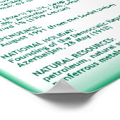 Aserbaidschan Poster (Ecke)