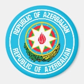 Aserbaidschan-Runde Magnet (Vorne)