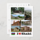 Aserbaidschan - Shaki - I Liebe - Postkarte (Vorne/Hinten)