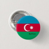 Aserbaidschan-Taste, patriotische aserbaidschanisc Button (Vorne & Hinten)