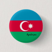 Aserbaidschan-Taste, patriotische aserbaidschanisc Button (Vorderseite)