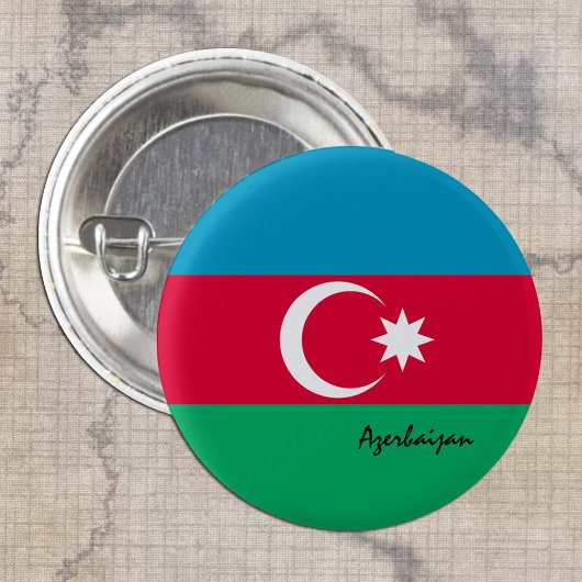 Aserbaidschan-Taste, patriotische aserbaidschanisc Button