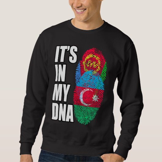 Aserbaidschan und Eritreer - DNA-Flaggenstaat Sweatshirt (Vorderseite)