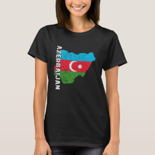 Aserbaidschan Vintage Karte Aserbaidschan Roots As T-Shirt