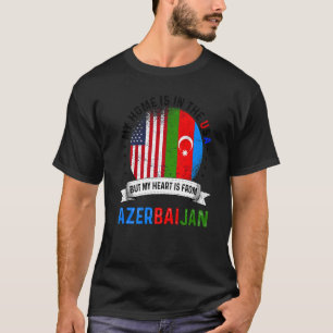 Aserbaidschanisch Amerikanisches Patriot Herz ist T-Shirt