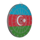 aserbaidschanische Flagge (Aserbaidschan) Dartscheibe (Vorderseite Links)