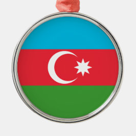 aserbaidschanische Flagge (Aserbaidschan) Ornament Aus Metall