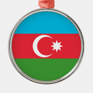 aserbaidschanische Flagge (Aserbaidschan) Ornament Aus Metall