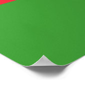 aserbaidschanische Flagge (Aserbaidschan) Poster (Ecke)
