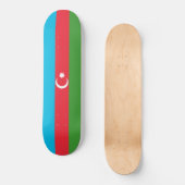 aserbaidschanische Flagge (Aserbaidschan) Skateboard (Vorderseite)