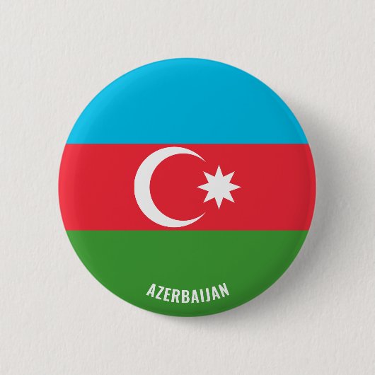 Aserbaidschanische Flagge Charming Patriotic Button (Vorderseite)