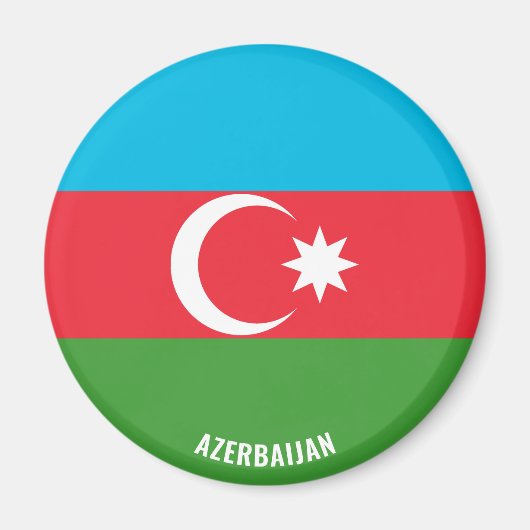 Aserbaidschanische Flagge Charming Patriotic Magnet (Vorne)