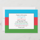 aserbaidschanische Flagge, Flagge der aserbaidscha Einladung (Vorderseite)