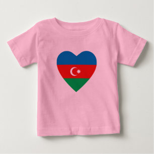 Aserbaidschanische Flagge Herzstück T - Shirt