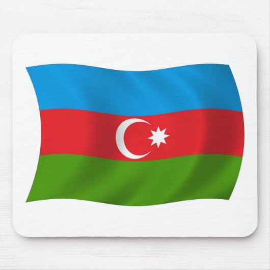 Aserbaidschanische Flagge Mousepad (Vorne)