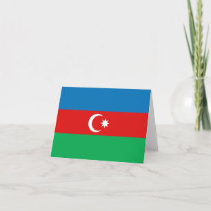 Aserbaidschanische Flagge Notizkarte Karte