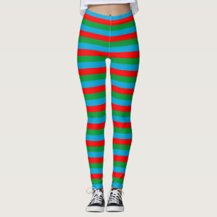aserbaidschanische Flagge Streifen Land Symbol Mus Leggings