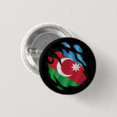 aserbaidschanische zerrissene Flagge Button (Vorne & Hinten)