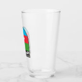 Aserbaidschanisches FlaggenEmblem gestört Vintag Glas (Links)