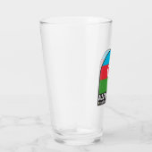Aserbaidschanisches FlaggenEmblem gestört Vintag Glas (Rechts)