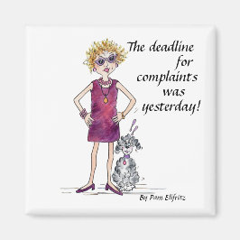 Aserviere Wasserfarbenkarikatur Spaß Magnet