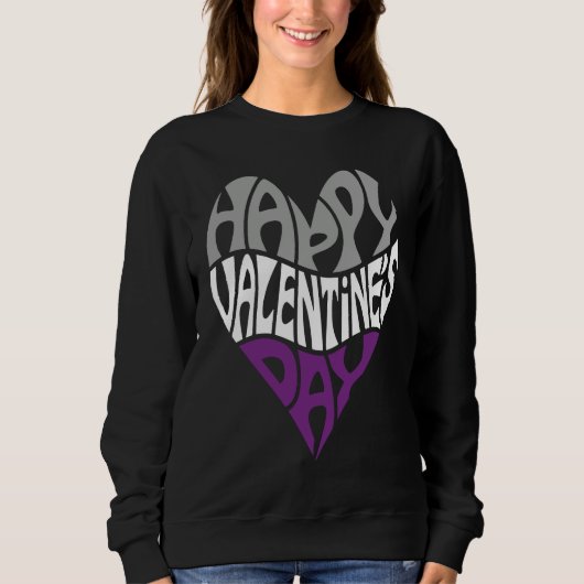 Asexual Ace Pride Valentine's Day LGBTQ LGBT Sweatshirt (Vorderseite)