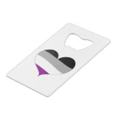 Asexual als Teil des LGBT-Pride-Stroms Geldbeutel Flaschenöffner (Rückseite Schrägansicht)