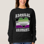 Asexual Aromantic Pride Flag Cute  Ace Aesthetic Sweatshirt (Vorderseite)
