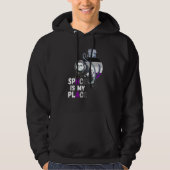 Asexual Astronaut Cat Retro Space Is My Place Ace Hoodie (Vorderseite)