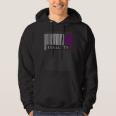 Asexual Barcode Pride Equality Cute Ace Aesthetic  Hoodie (Vorderseite)