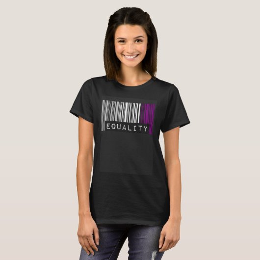 Asexual Barcode Pride Equality Cute Ace Aesthetic T-Shirt (Vorne ganz)