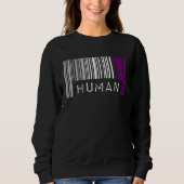 Asexual Barcode Pride Human Cute Ace Aesthetic LGB Sweatshirt (Vorderseite)