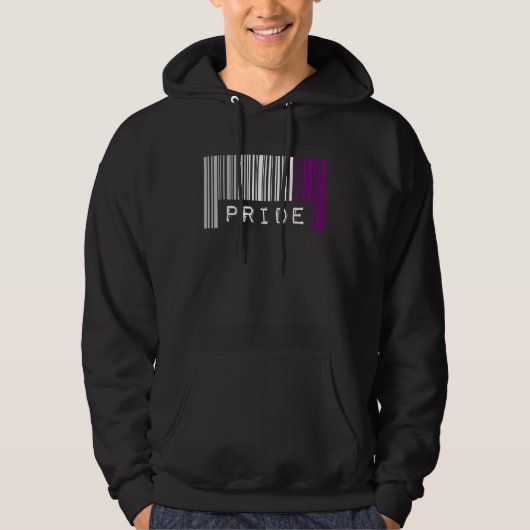 Asexual Barcode Pride Month Cute Ace Aesthetic LGB Hoodie (Vorderseite)