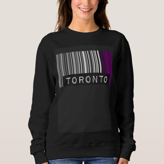 Asexual Barcode Pride Toronto Canada Cute Ace Aest Sweatshirt (Vorderseite)