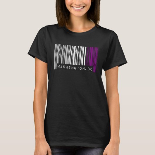 Asexual Barcode Pride Washington DC Cute Ace Aesth T-Shirt (Vorderseite)