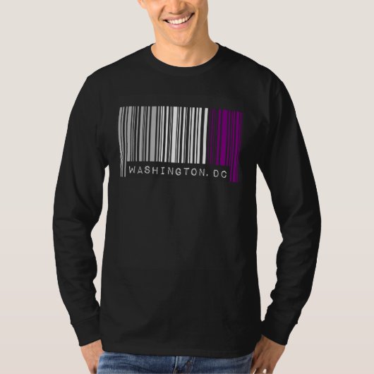 Asexual Barcode Pride Washington DC Cute Ace Aesth T-Shirt (Vorderseite)