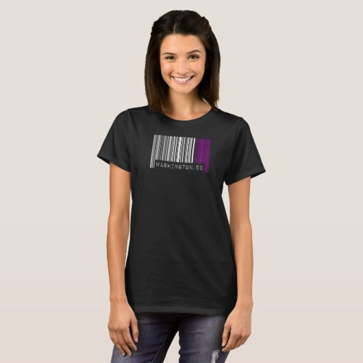 Asexual Barcode Pride Washington Dc Niedlich Ace A T-Shirt (Vorne ganz)