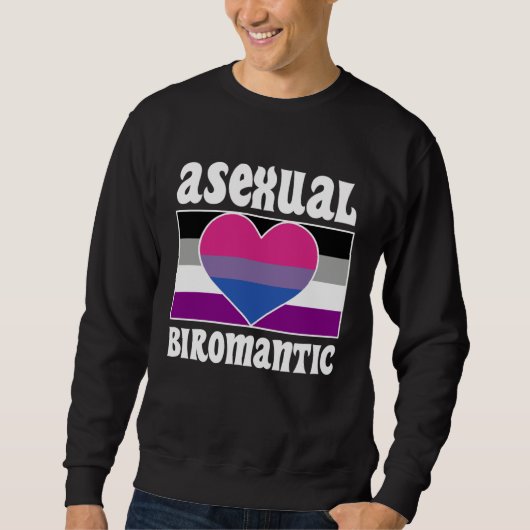 Asexual Biromantic Pride Flag Cute Ace Aesthetic Sweatshirt (Vorderseite)