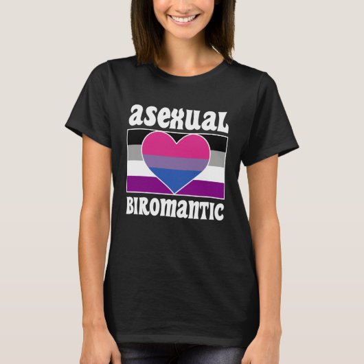 Asexual Biromantic Pride Flag Cute Ace Aesthetic T-Shirt (Vorderseite)