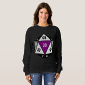Asexual D20 Dice Ace Pride LGBTQ Gender Equality G Sweatshirt (Vorne ganz)