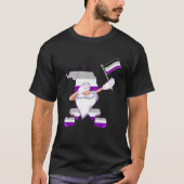 Asexual Dancing Gnome Asexual Flag Beanie Asexual T-Shirt (Vorderseite)