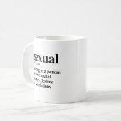 Asexual Definition - Definierte LGBTQ-Begriffe - Kaffeetasse (Vorderseite Links)