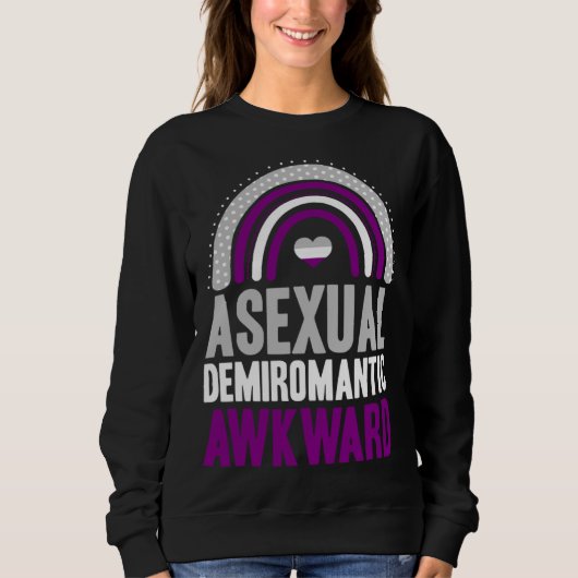 Asexual Demiromantic Awkward Asexual Pride Bohemia Sweatshirt (Vorderseite)
