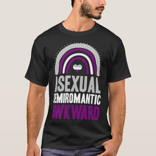 Asexual Demiromantic Awkward Asexual Pride Bohemia T-Shirt (Vorderseite)