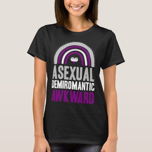 Asexual Demiromantic Awkward Asexual Pride Bohemia T-Shirt (Vorderseite)